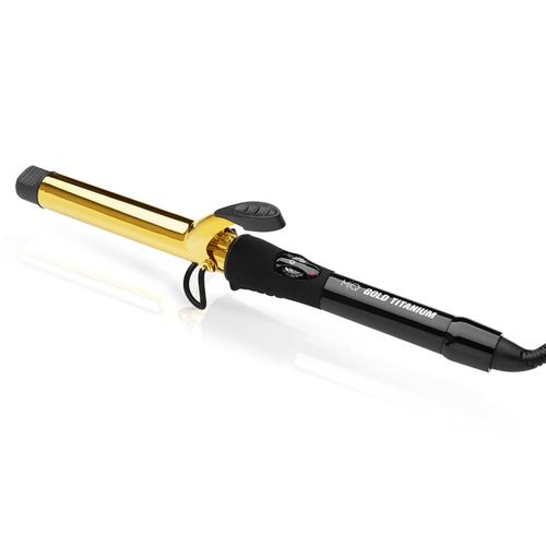 MODELADOR DE CACHOS PROFISSIONAL GOLD TITANIUM MQ COM PINÇA BIVOLT