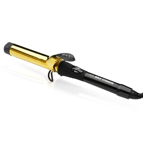 MODELADOR DE CACHOS PROFISSIONAL GOLD TITANIUM MQ COM PINÇA BIVOLT
