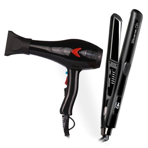 Kit Secador Turbo Point Preto 220v e Chapinha Pro Velox